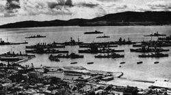 Britain’s fleet at anchor in Scapa Flow.